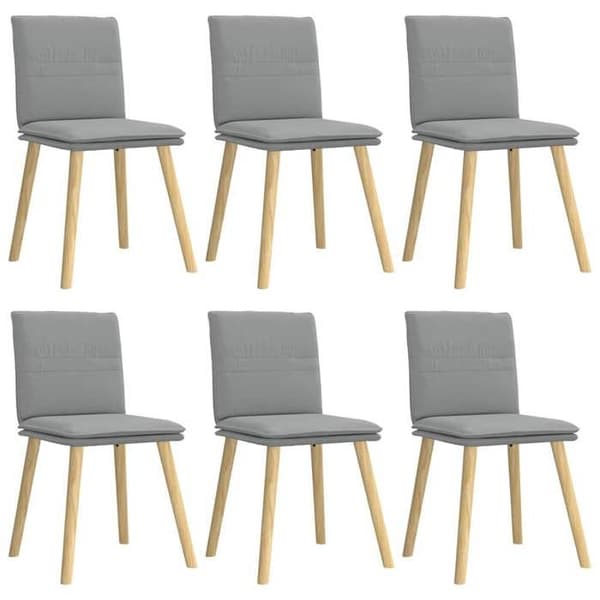 Maison Exclusive - Matstolar set om 6 ljusgrå tyg