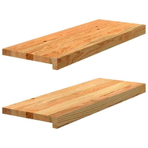 Trappe - EKSKLUSIV HUS - 70x25x2 cm - Massiv eg - Lys brun - Sæt af 2 ljusbrun