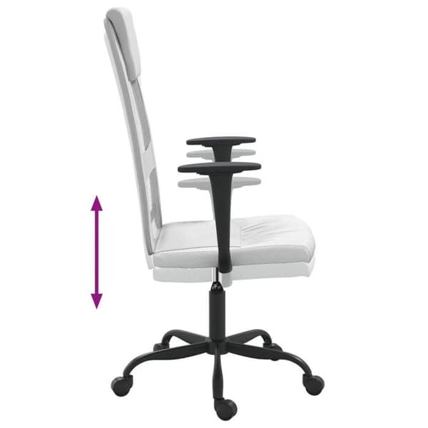 Maison Exclusive - Höj- och sänkbar kontorsstol vit Vit