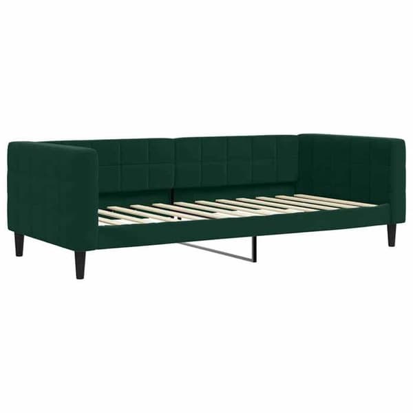 Päivävuode - EXKLUSIIVINEN KOTI - 90 x 200 cm - Vihreä sametti - 2-in-1 vuode - 2 laatikkoa