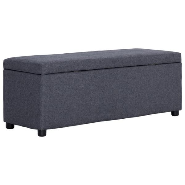 Maison Exclusive - Penkki säilytystilalla 116 cm Tummanharmaa Polyesteri