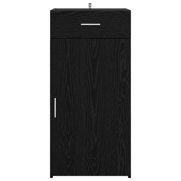 Maison Exclusive - Buffet Sort egetræ 45 x 42,5 x 93 cm Ingeniørtræ svart ek