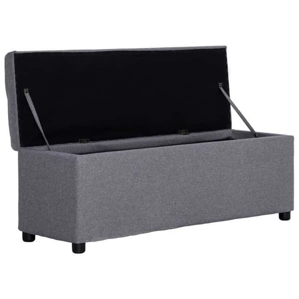 Säilytyspenkki - Exclusive-koti - 116 cm - Vaaleanharmaa - Polyesterikangas ljusgrått