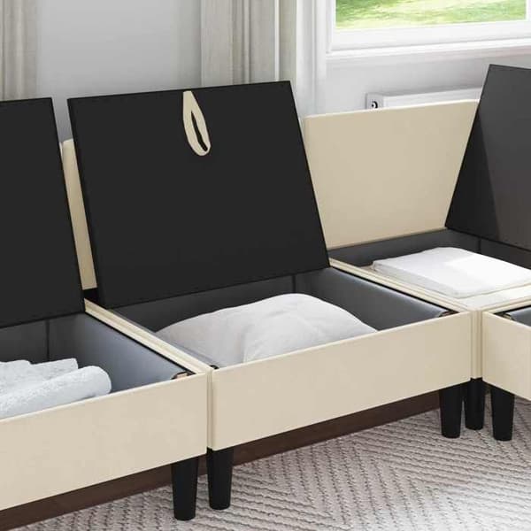 Maison Exclusive - Central sofa med opbevaring Creme Velour