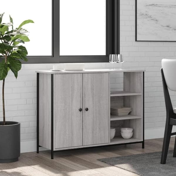 Maison Exclusive - Buffet sonoma grå 100x33x75 cm ingeniørtræ