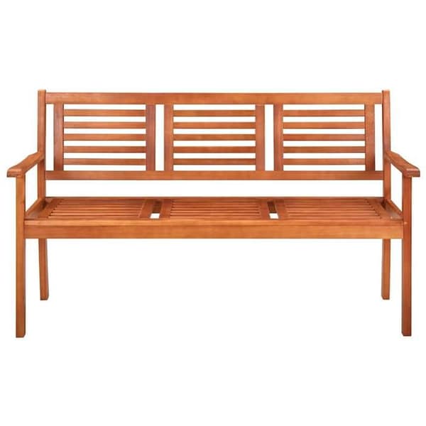 Maison Exclusive - Bænk til haven 3 pladser med pude 150 cm Eucalyptus træ