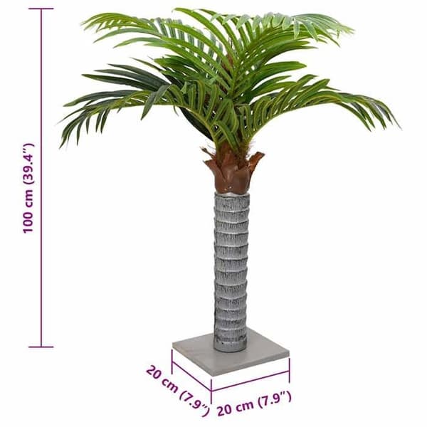 Maison Exclusive - Keinopalmupuu 6 lehteä 100 cm vihreä