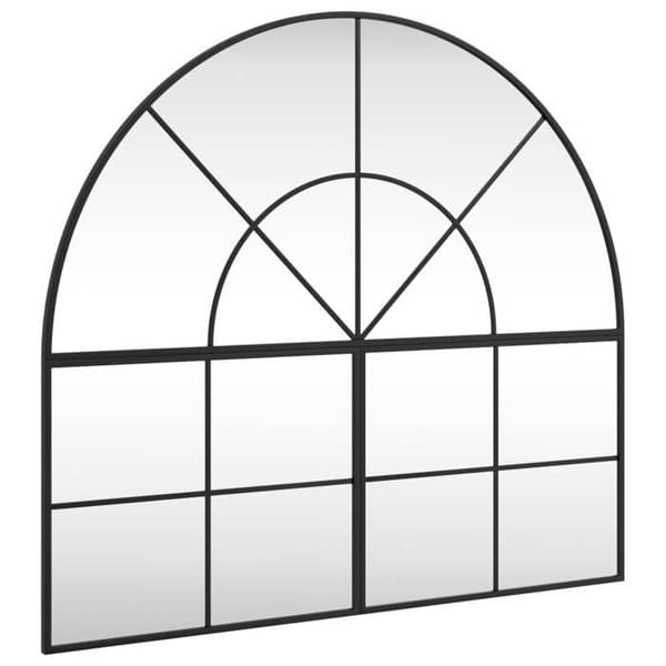 Maison Exclusive - Sort væg spejl 100x90 cm jernbue Svart