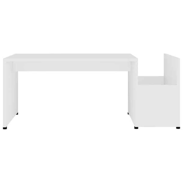Bord - EKSKLUSIV HUS - 90 x 45 x 35 cm - Hvid - Spånplader - Opbevaringsrum Vit