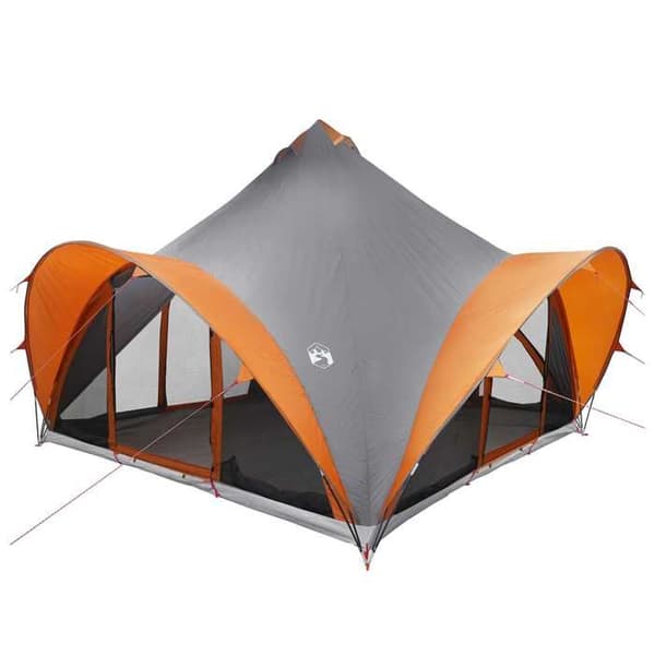 Maison Exclusive - Tipi-tält för 6 personer Grå och orange Polyester och Stål