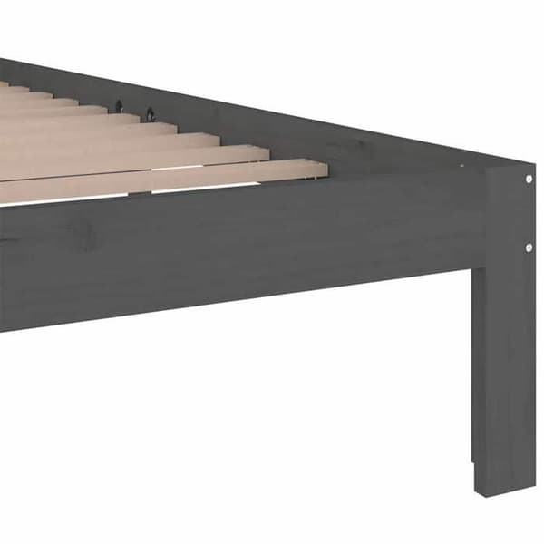 Maison Exclusive - Patja ilman runkoa massiivipuusta harmaa 200x200 cm