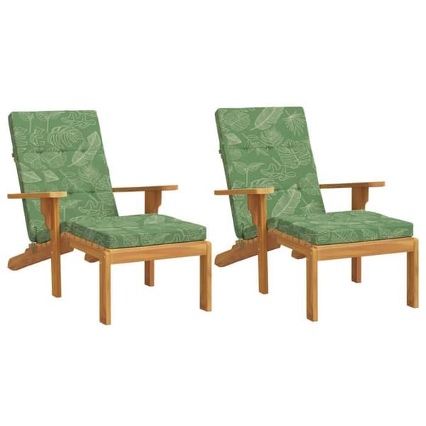 Maison Exclusive - Aurinkotuolin tyynyt, 2 kpl, lehtikuvio