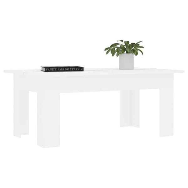Maison Exclusive - Låg bord Vit 100x60x42 cm Ingenjörsträ Vit