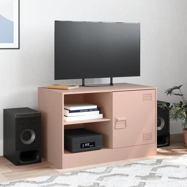 Maison Exclusive - TV-møbel rosa 67x39x44 cm stål rosa
