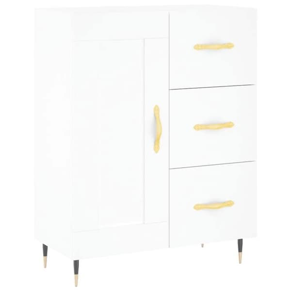 Maison Exclusive - Buffé hög Vit 69,5x34x180 cm Ingenjörsträ Vit