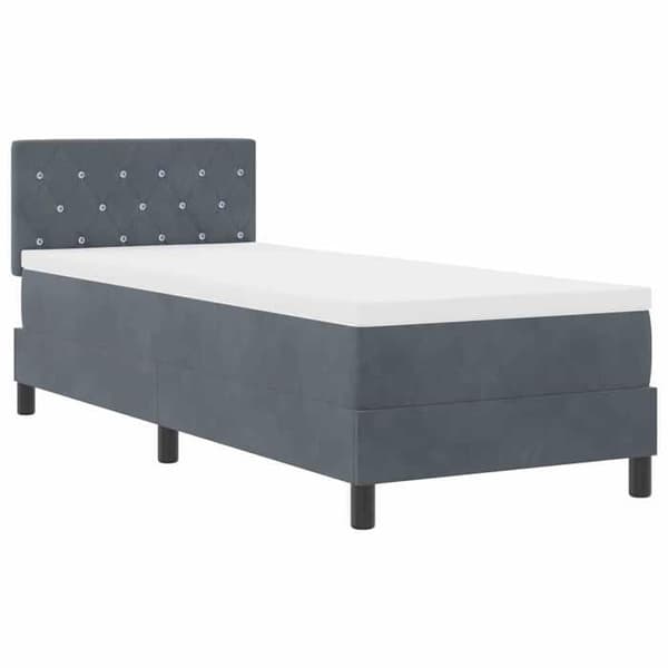 Maison Exclusive - Jousipatja tummanharmaalla 80 x 200 cm sametilla Mörkgrå