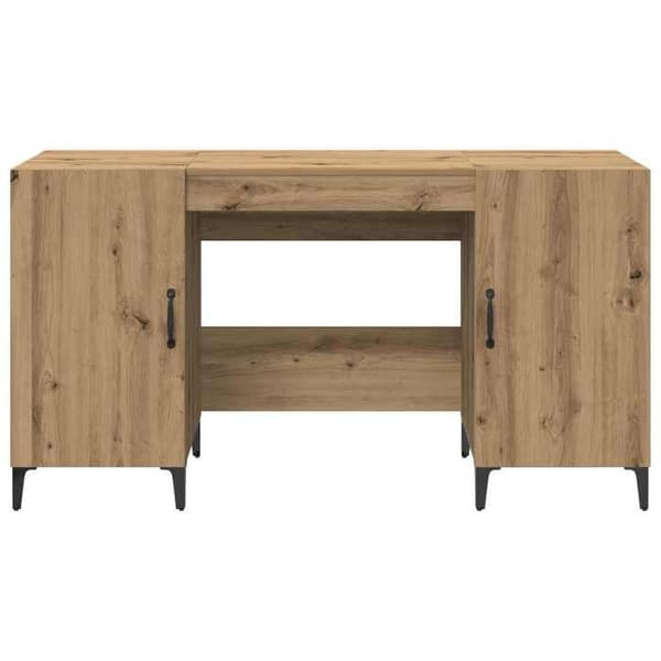 Maison Exclusive - Håndlavet egetræskontor 140 x 50 x 75 cm Ingeniørtræ Ek