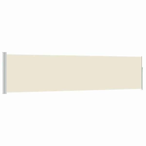 Maison Exclusive - Utdragbart sidotak för patio 117x514 cm Kräm