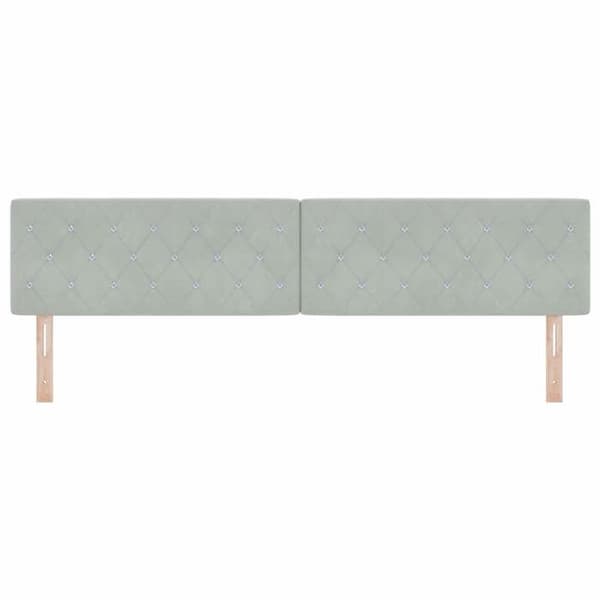 Maison Exclusive - Ljust grått sänggavel 200 cm Sammet