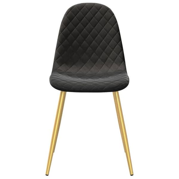 Maison Exclusive - Matstolar set om 6 svart sammet Svart sammet)
