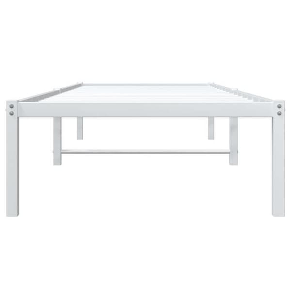 Maison Exclusive - Sängram i vitt metall 80x200 cm
