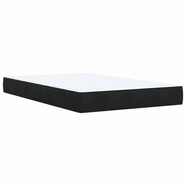 Maison Exclusive - Boxspring seng med madras Sort 120 x 200 cm Velour