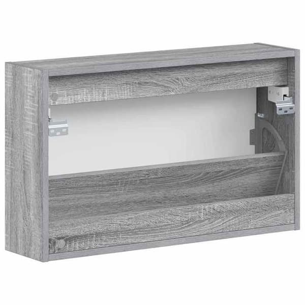 Maison Exclusive - Seinälle asennettava kenkäkaappi DELFT 71 x 17 x 43 cm Sonoma harmaa