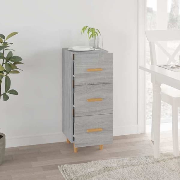 Maison Exclusive - Buffet Sonoma grå 34,5x34x90 cm Ingenjörsträ Grå