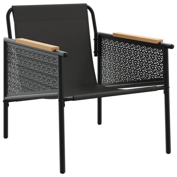 Maison Exclusive - Trädgårdsstolar med kuddar, set om 2, svart stål Svart
