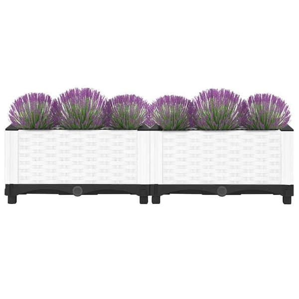 Maison Exclusive - Hævet seng 80x40x23 cm Polypropylen Vit