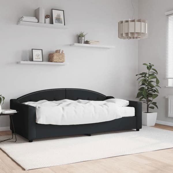 Maison Exclusive - Sengebænk med sort madras 90x190 cm stof