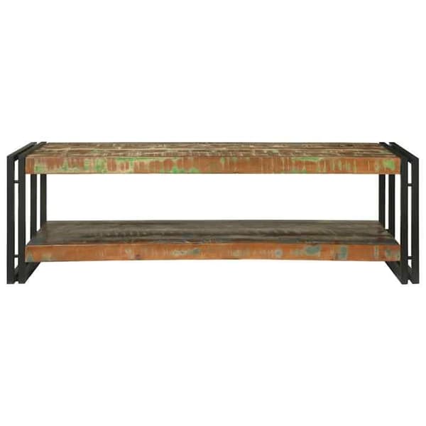 Maison Exclusive - Multifarvet Sofabord 120 x 50 x 38 cm Solid Genbrugstræ Flerfärgad