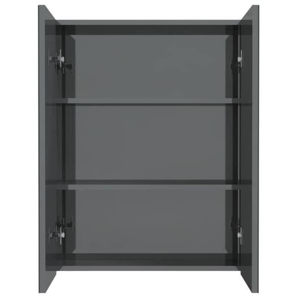 Maison Exclusive - Spegelskåp för badrum 60x15x75 cm MDF Grå glansig Glänsande grå