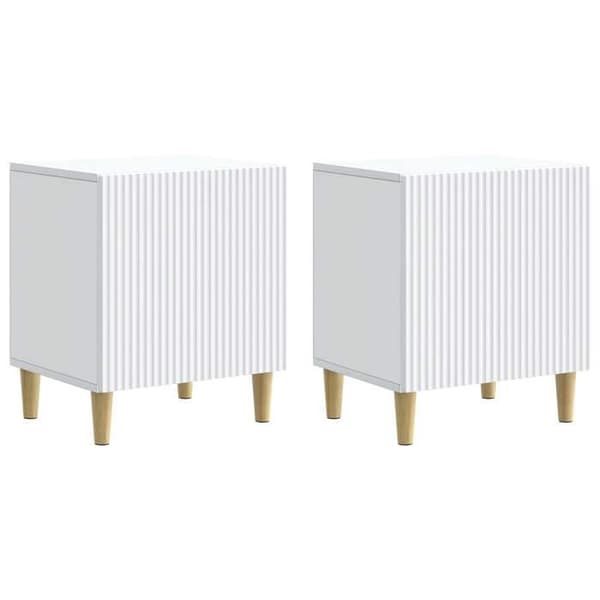 Maison Exclusive - Sängbord 2 st Vit 43 x 34,5 x 50 cm