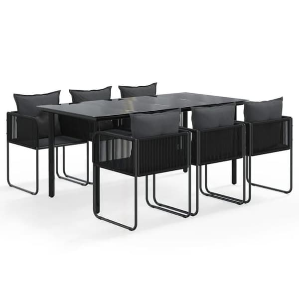 Maison Exclusive - Trädgårdsset 7 delar Svart