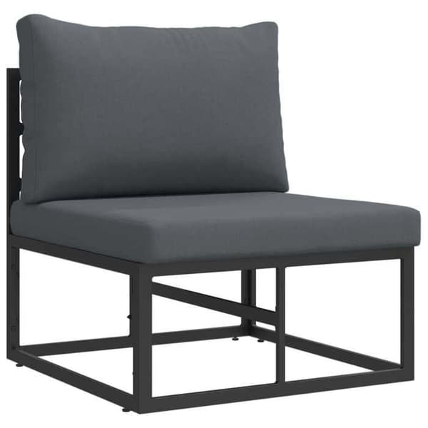 Maison Exclusive - Sæt af 6 pc have-sofaer Sort Aluminium Svart
