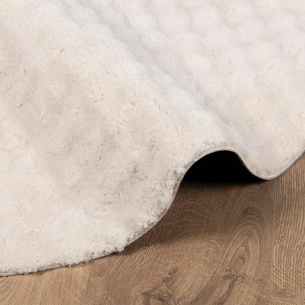 Maison Exclusive - Rund yta Matta SIROLO Beige Ø 160 CM Polyester