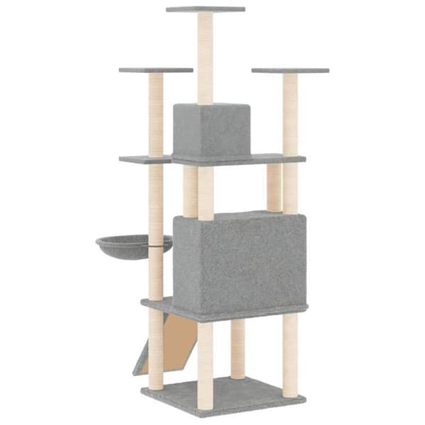 Maison Exclusive - Kattekradsetræ med sisal kløer Lys grå 154 cm ljusgrått