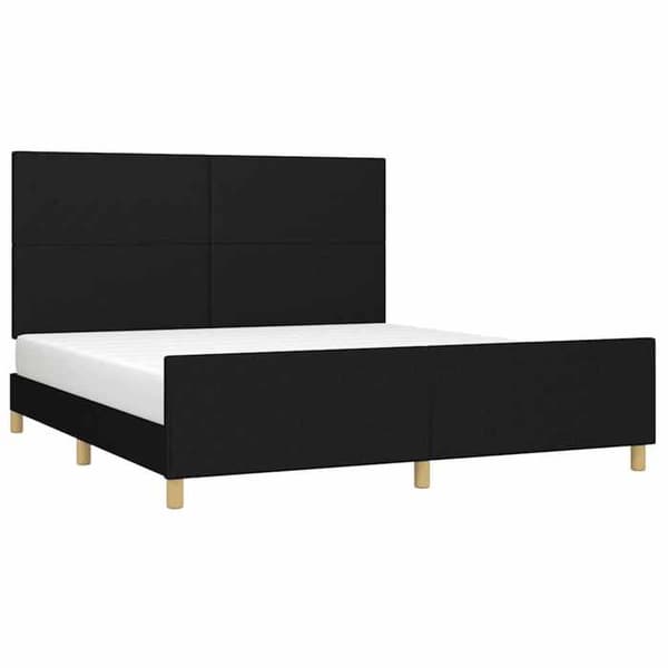 Maison Exclusive - Sengestel uden madras sort 180x200 cm stof