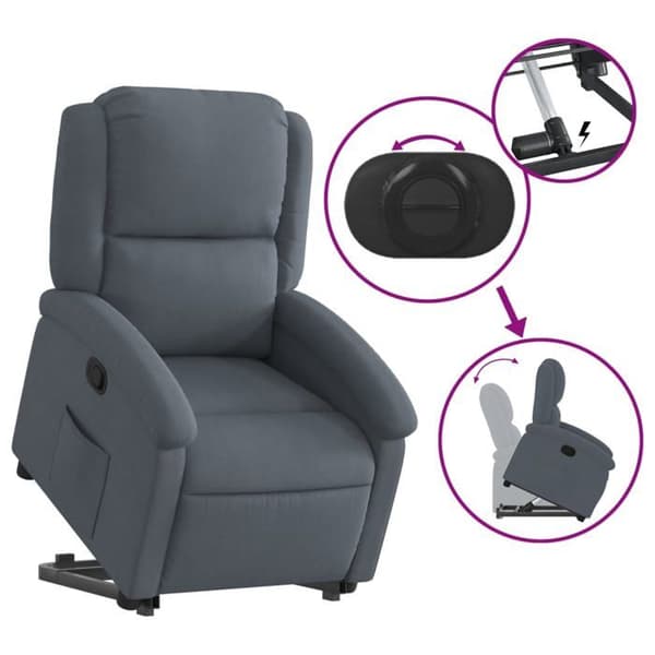 Maison Exclusive - Grå sammet recliner