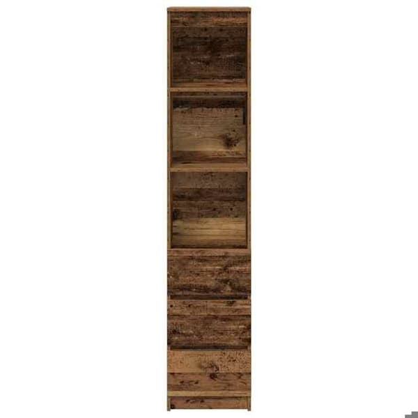 Maison Exclusive - Buffé hög 37,5x35x180 cm gammalt trä ingenjörsträ