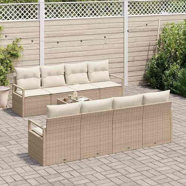 Maison Exclusive - 7-delt sofa sæt 6-pladser beige og creme