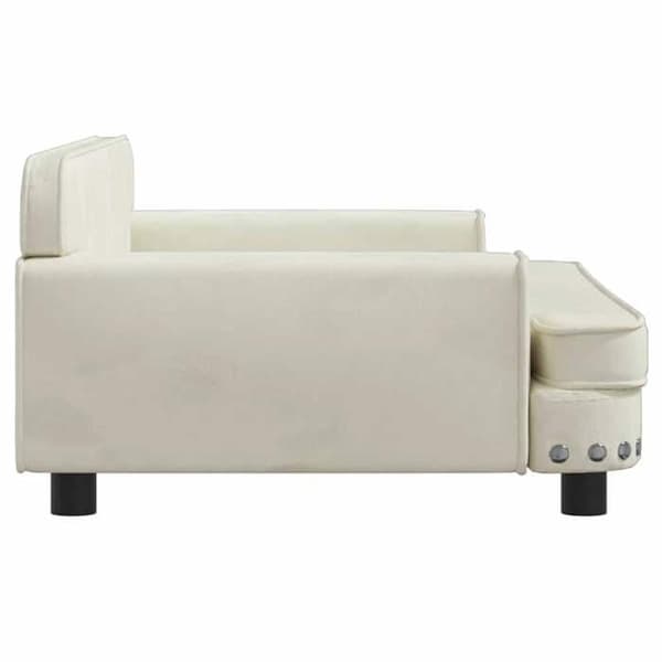 Maison Exclusive - Hundsäng crème 90x53x30 cm sammet Grädde