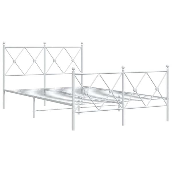 Sengestel - EKSKLUSIV HUS - 120x200 cm - Stål - Hvid - Lamelseng Vit