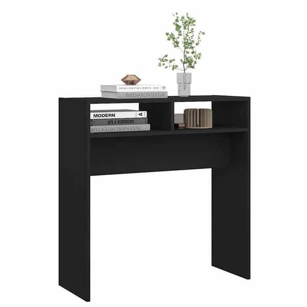 Bordkonsol - MAISON EXCLUSIVE - 78x30x80 cm - Sort - Ingeniørtræ - Rektangulær Svart