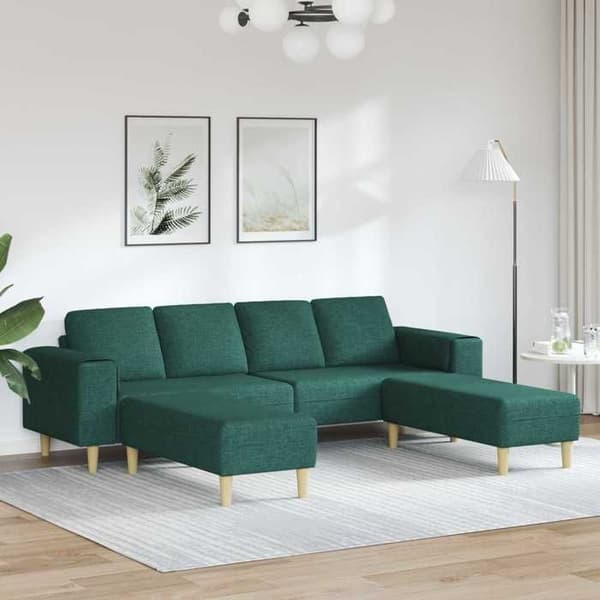 Maison Exclusive - 3 osan olohuoneen sohva tummanvihreä polyesteri