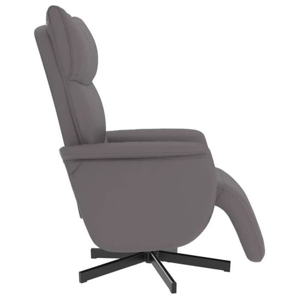Maison Exclusive - Recliner med fotstöd i grått konstläder Grå