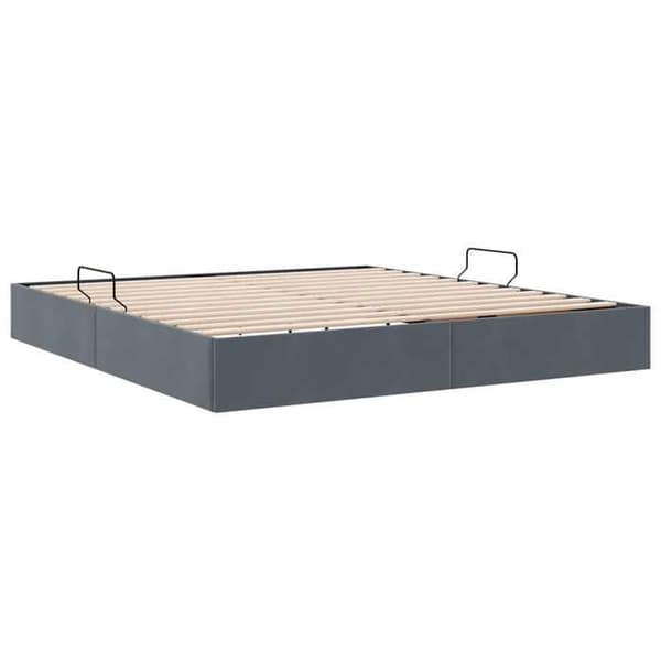 Maison Exclusive - Säng med förvaring Grå mörk 180 x 200 cm Sammet