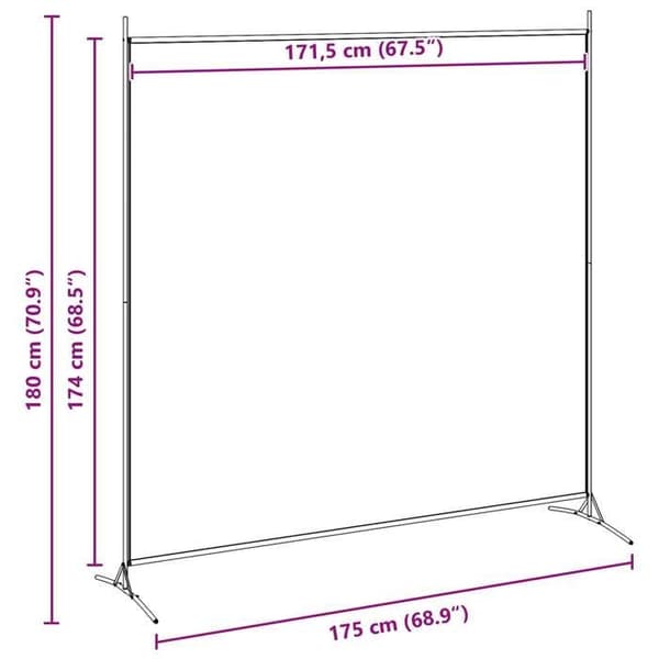 Maison Exclusive - Enkelt panel rumdeler Beige 175 x 180 cm Stof