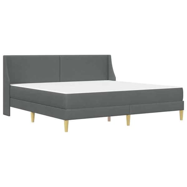 Maison Exclusive - Sängram med madrass Mörkgrå 180 x 200 cm Polyester